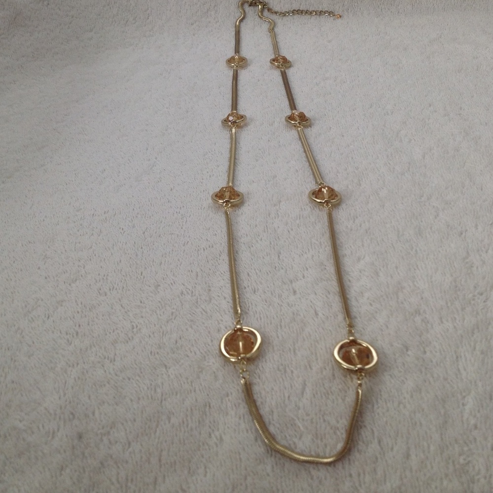 Amber Silver Necklace